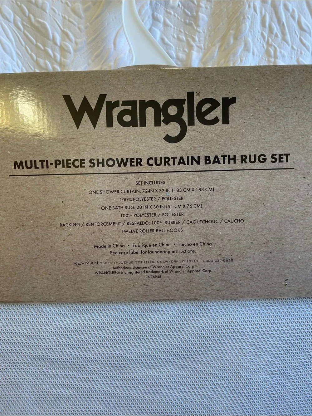 Wrangler Halloween Multi-Piece Shower Curtain & Bath Rug Set - NWT **